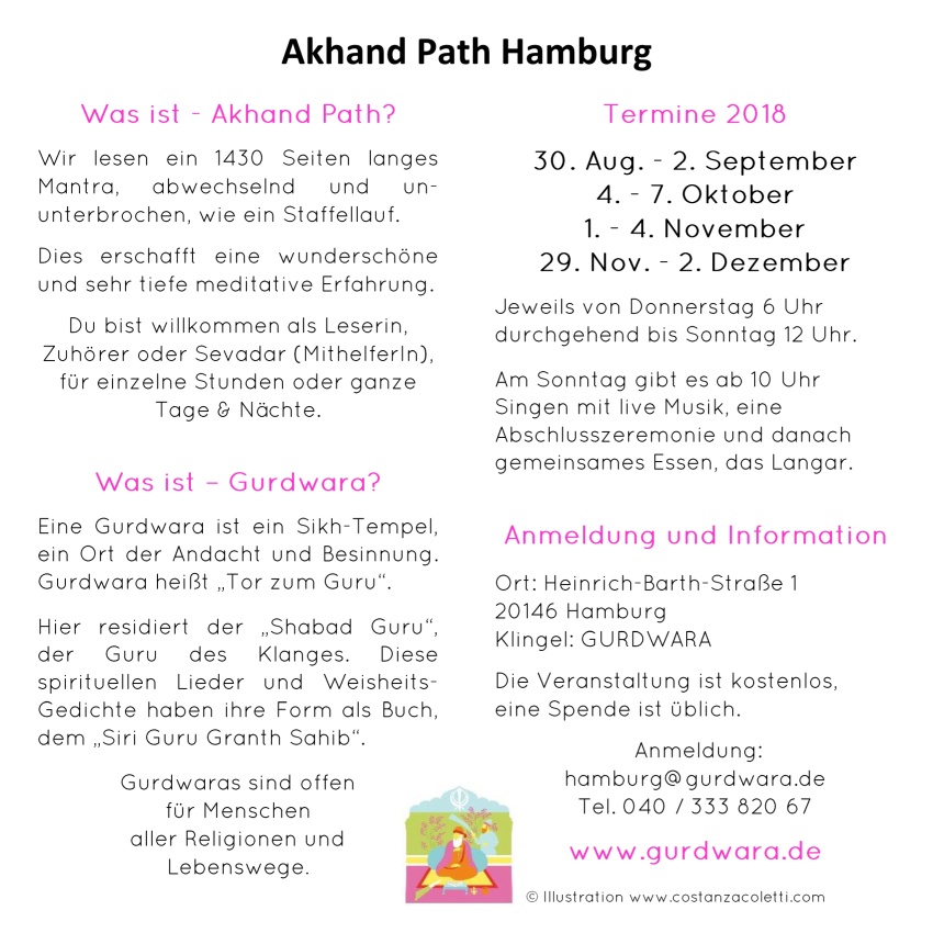 Akhand Path Hmaburg Info Karte und Termine